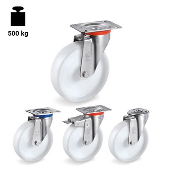 TR-68-NL-M-Ruedas con soportes para cargas ligeras y soportes para cargas medias